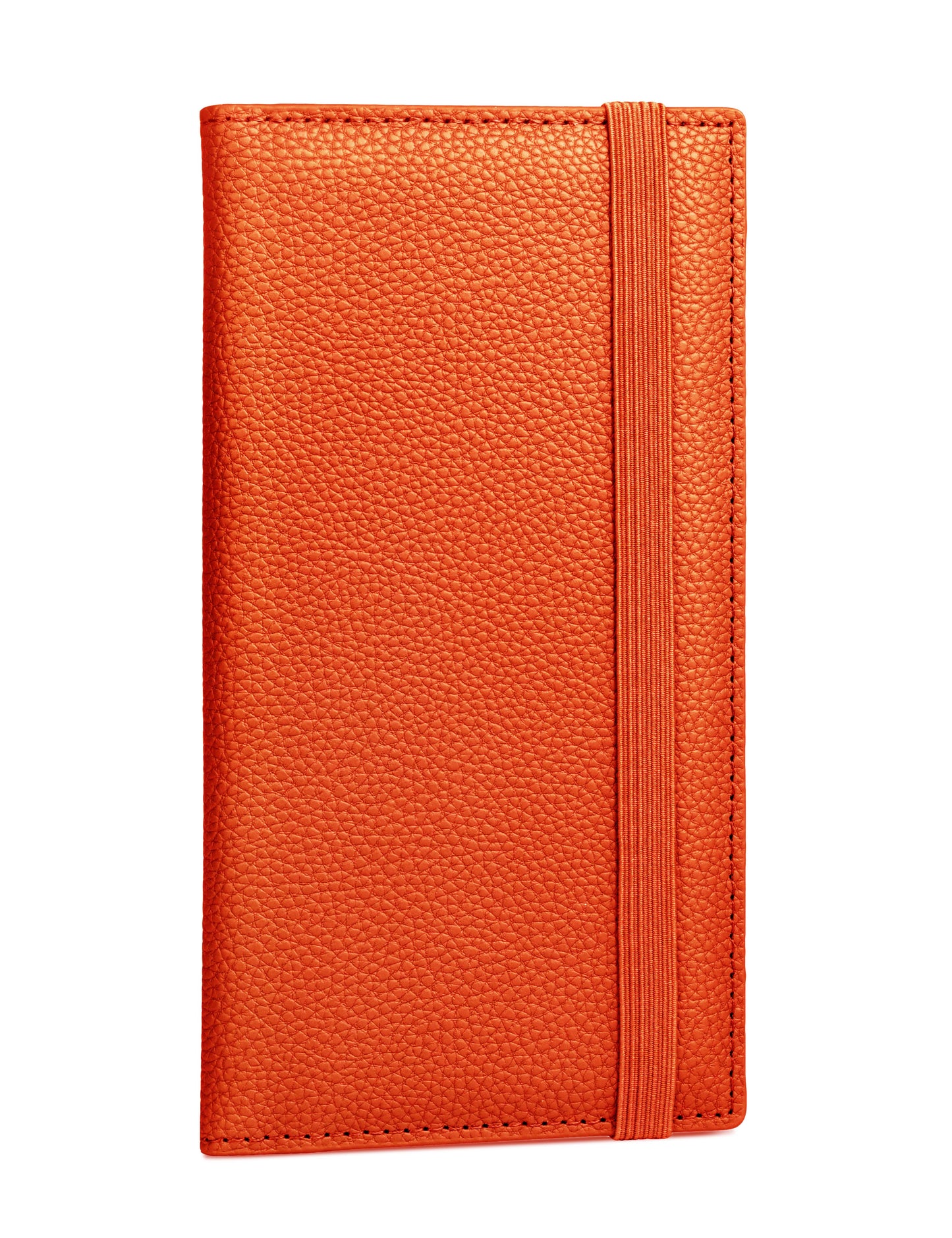 7"x3.7" Orange Vegan Leather Checkbook Cover