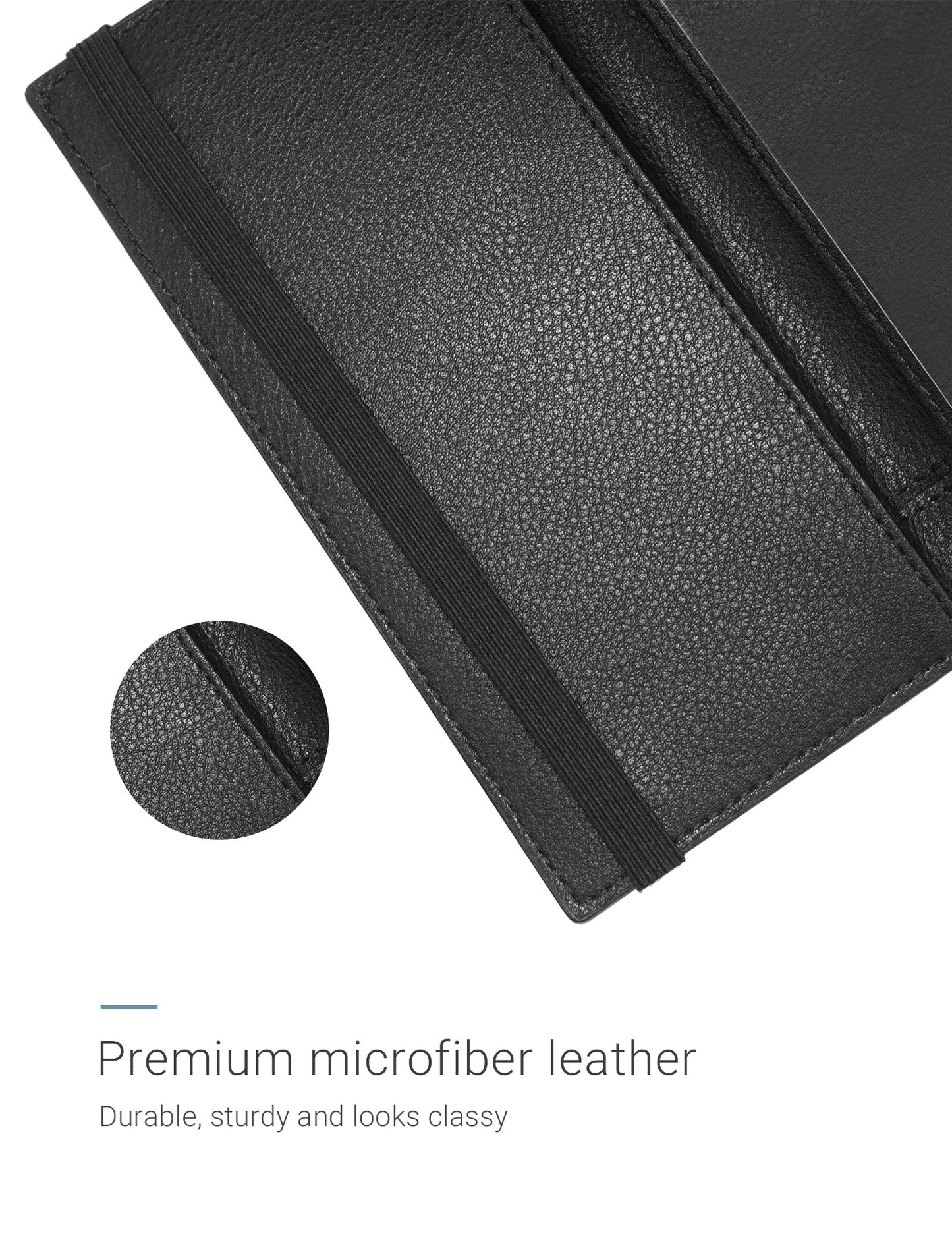 7"x3.5" Black Vegan Leather Checkbook Cover
