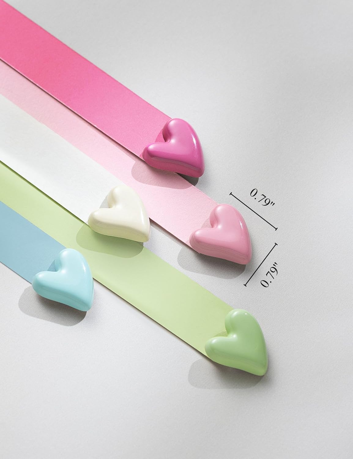 20pcs Heart Fridge Magnets – Cute Colorful Magnets for Kitchen & Whiteboard