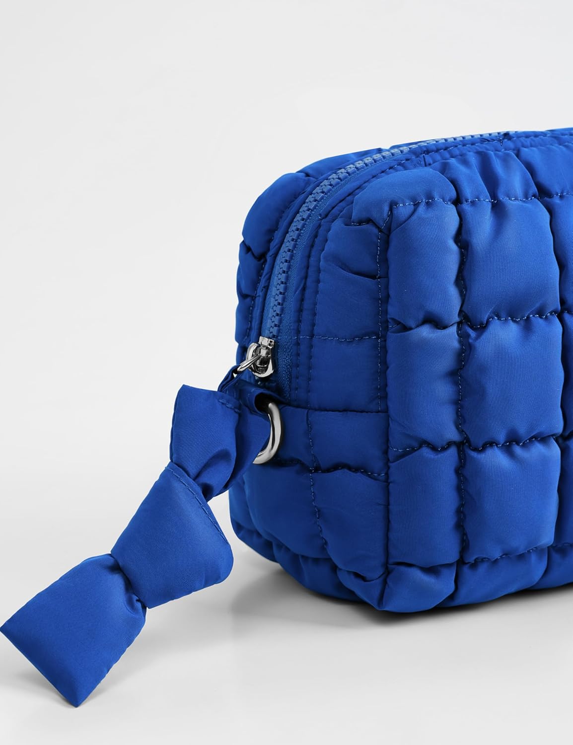 Royal Blue Quilted Makeup Bag