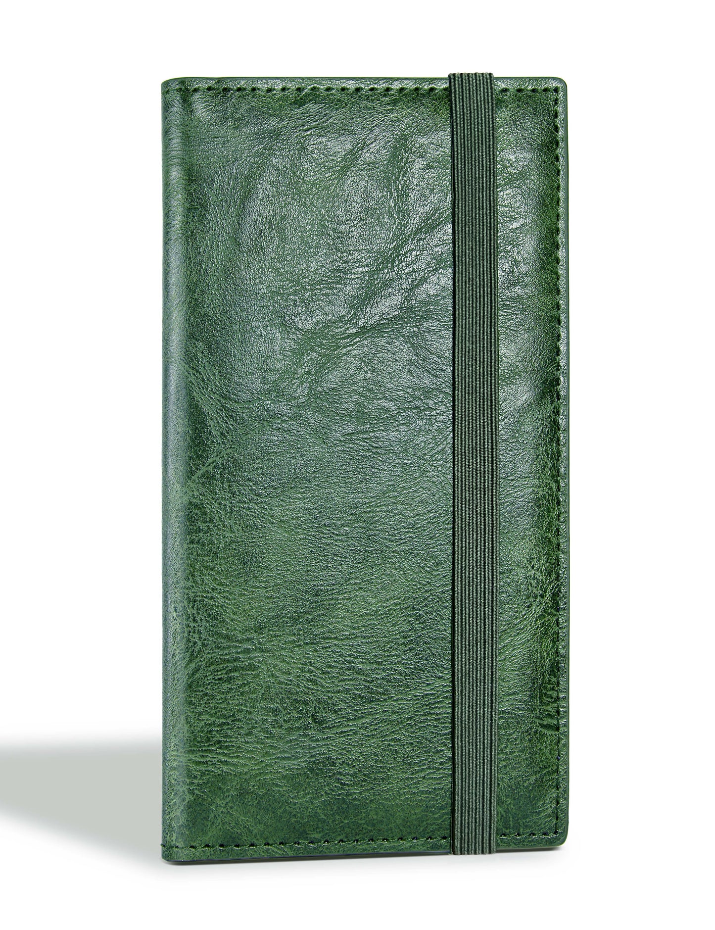 7"x3.7" Green Vegan Leather Checkbook Cover