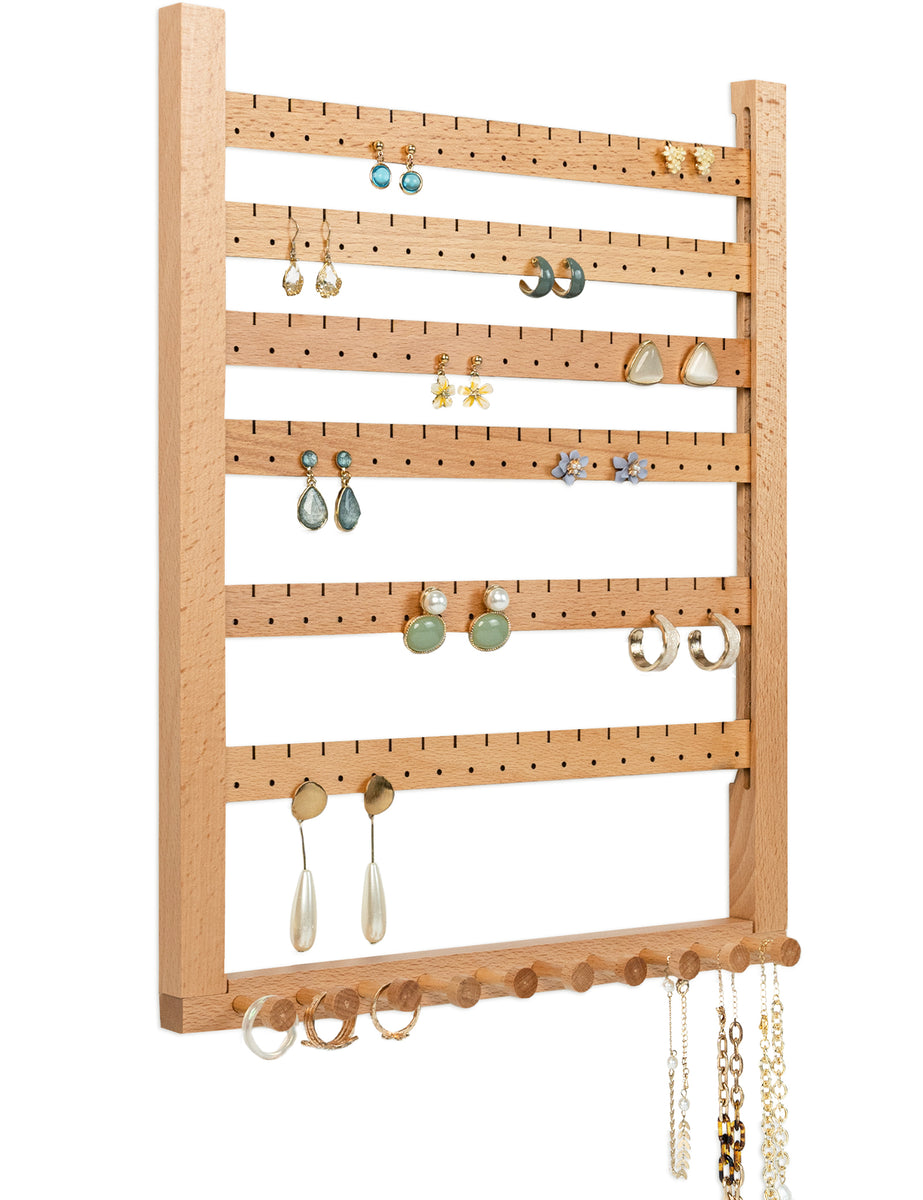 Wooden on sale earring holder