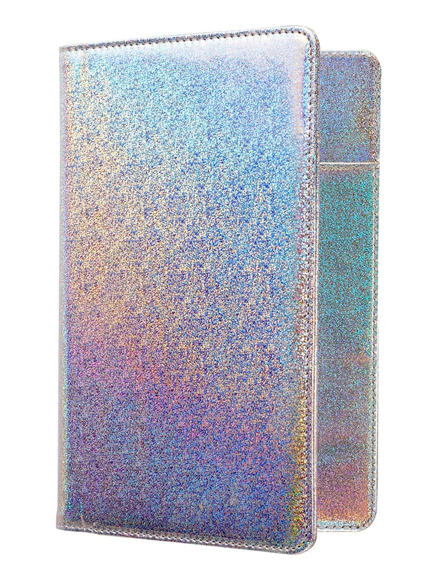 4.7x7.5” Holographic Glitter Silver Server Book Wallet