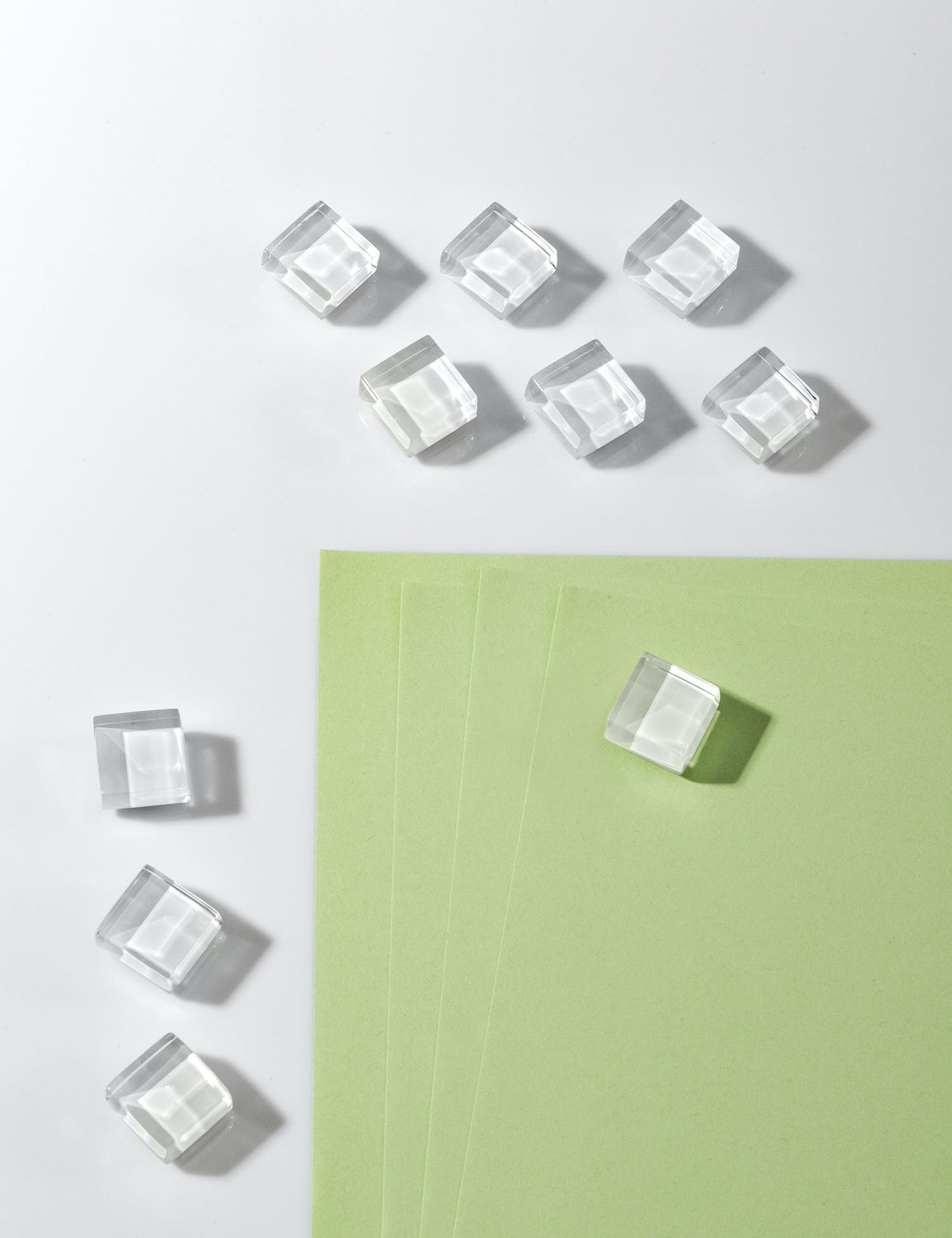 24-Pack Clear & White Glass Refrigerator Magnets