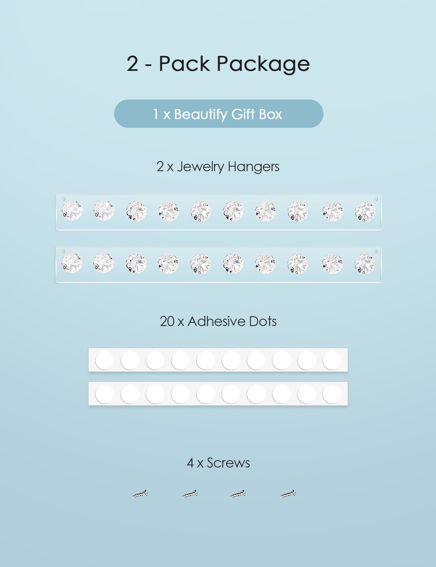 Necklace Holder Hanger Pumpkin Hooks (Clear)