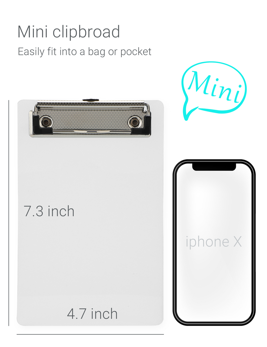 Mymazn 5Pack Mini Clipboard Pocket Size 4.7x7.3" Notepad