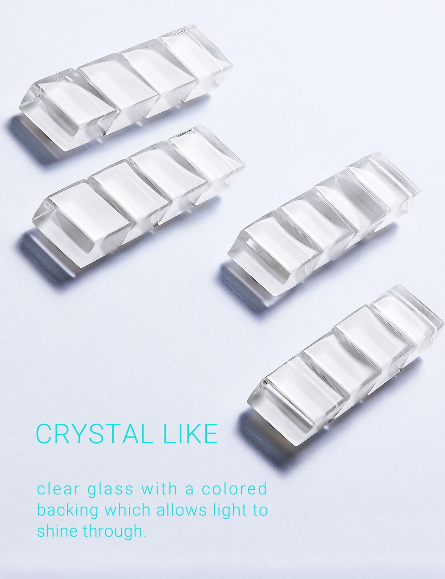 24-Pack Clear & White Glass Refrigerator Magnets