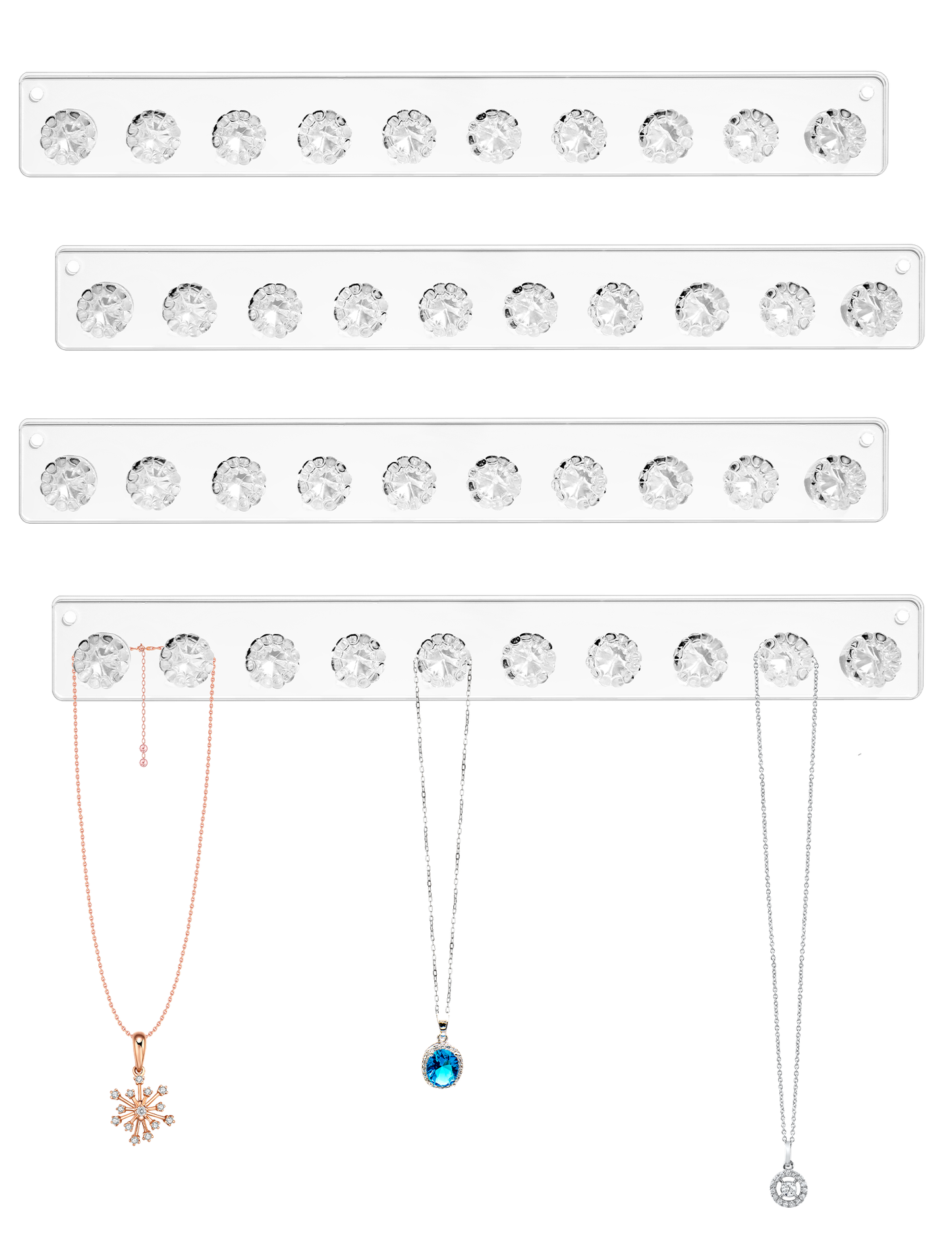 Necklace Holder Hanger Pumpkin Hooks (Clear)