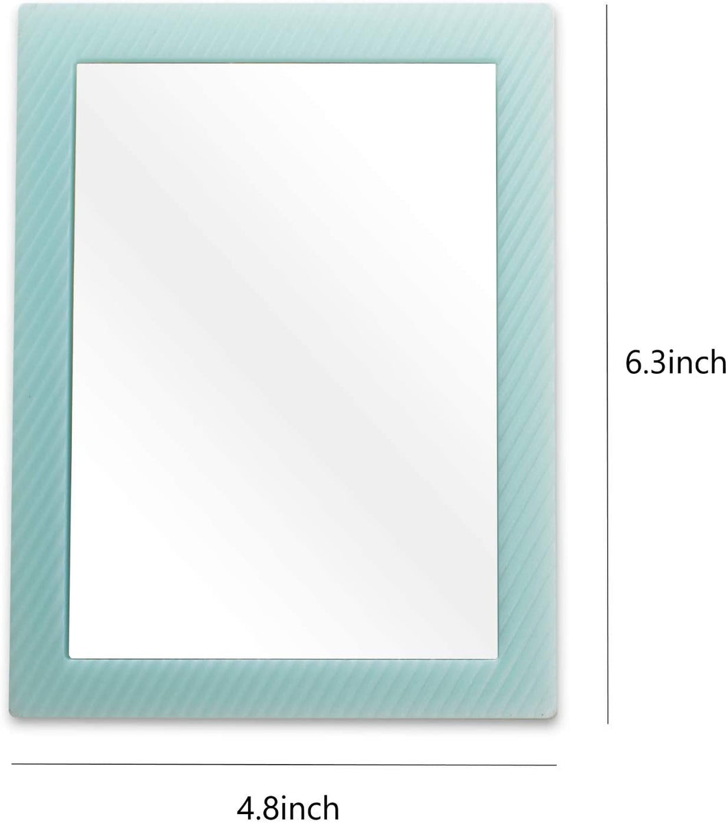 2 Pack Magnetic Mirror 6.3''x 4.8''(Soft Mint and White) – Mymazn