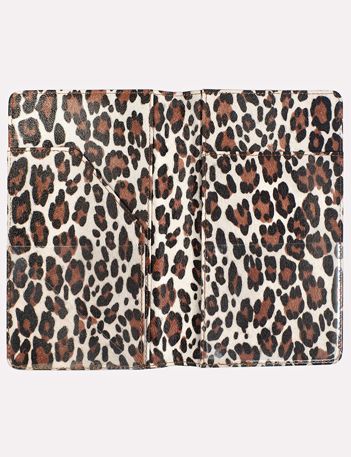 4.7x7.5" Classic Light Leopard Server Book Wallet
