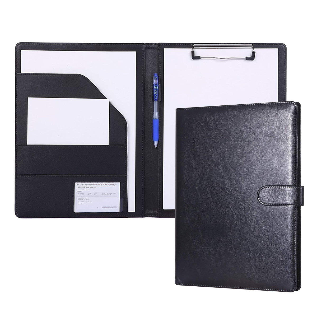 12.9x9.6in A4 Leather Business Folder Padfolio Portfolio Magnetic Clipboard  Conference Folders Document filing Organizer
