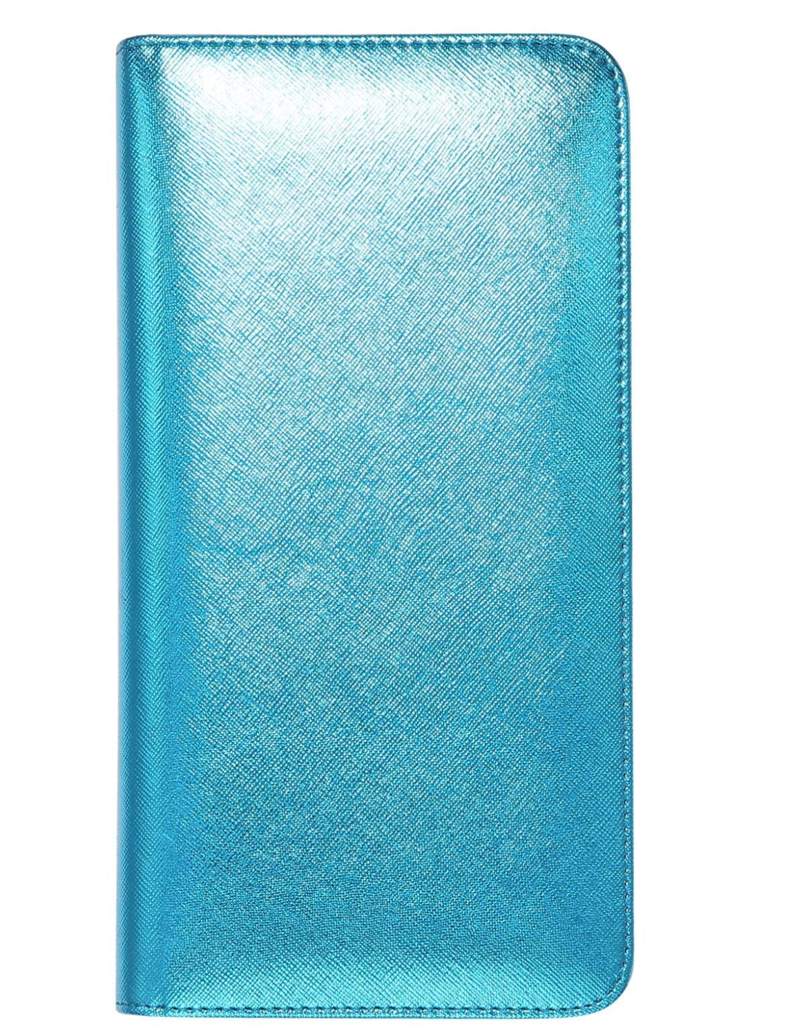 4.7x9" Metallic Blue Server Book with Zipper&Magnetic