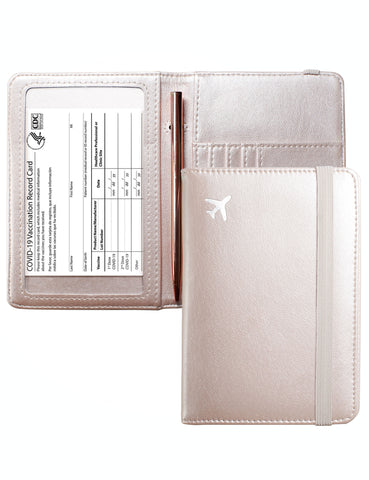 Champagne Pink Passport Holder Wallet
