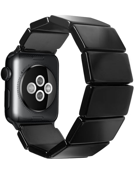 Black Resin Apple Watch Band (Elastic)
