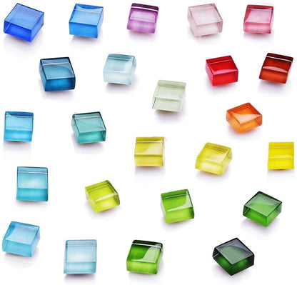 24-Pack Colorful Glass Fridge Magnets (24 Colors)