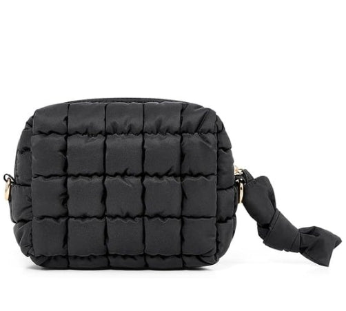 Black Quilted Makeup Bag