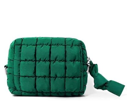 Deepgreen Quilted Makeup Bag