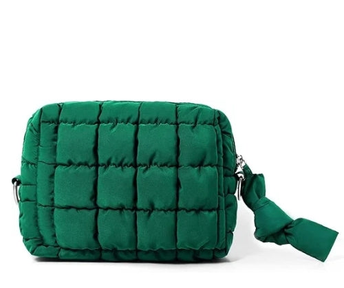Deepgreen Quilted Makeup Bag