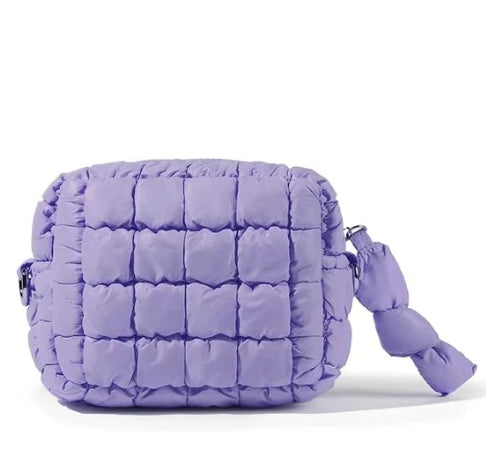 Lavender Quilted Makeup Bag