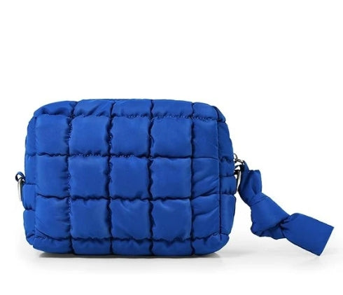 Royal Blue  Quilted Makeup Bag