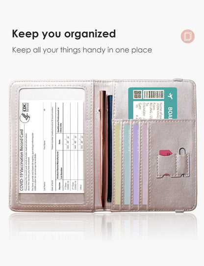 Champagne Pink Passport Holder Wallet