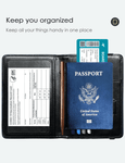 Black/Gold Minimalist Passport Case Holder Wallet