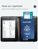 Black/Gold Minimalist Passport Case Holder Wallet