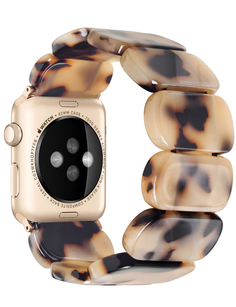 Blonde Tortoise Resin Cute Apple Watch Band (Elastic)