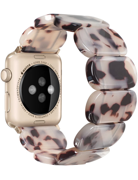 Ivory Tortoise Resin Cute Apple Watch Band (Elastic)
