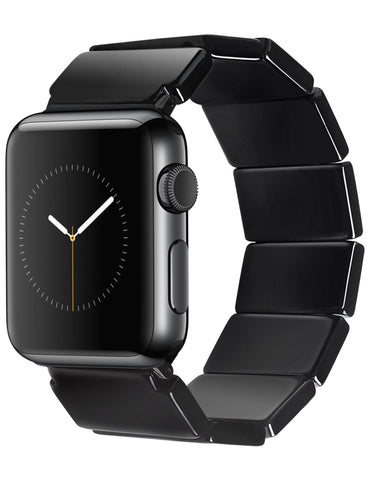 Black Resin Apple Watch Band (Elastic)