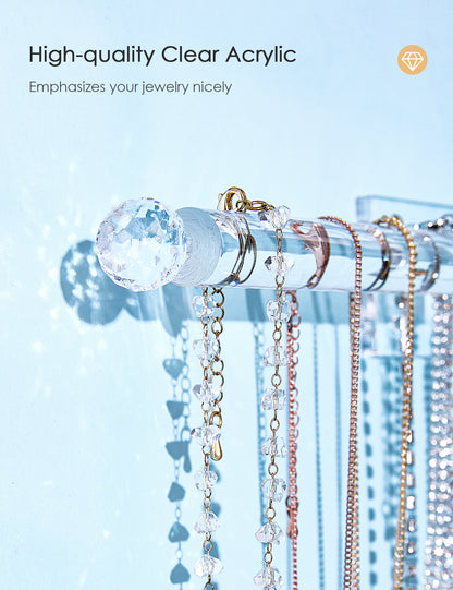 Acrylic Headband Holder Bracelet Holder (Clear Bar)