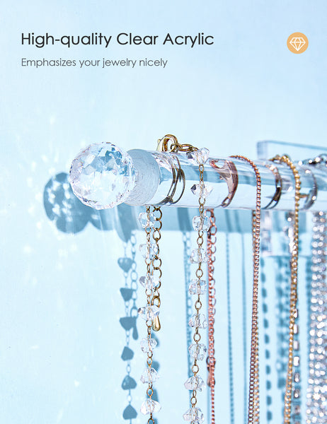 Acrylic Headband Holder Bracelet Holder (Clear Bar)
