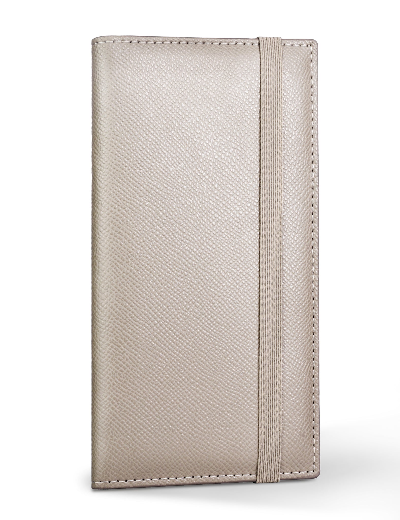7"x3.7" Sand Vegan Leather Checkbook Cover