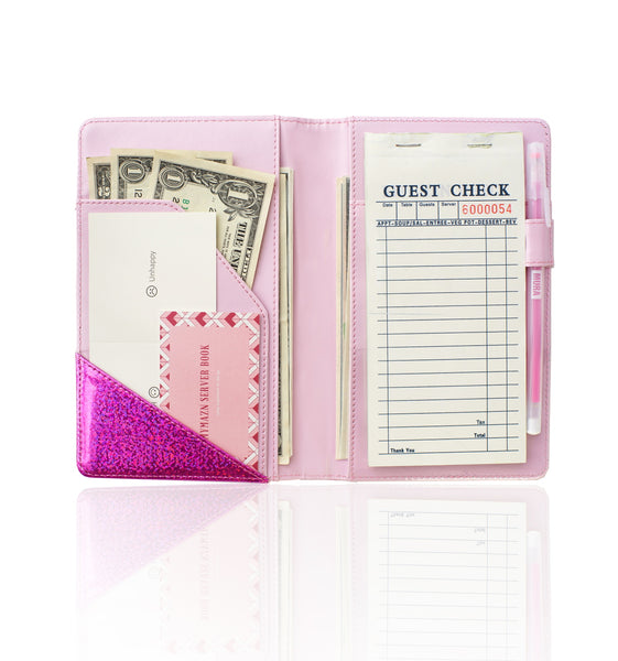 4.7x7.5" Holographic Glitter Purple Server Book Wallet