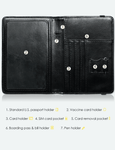 Black/Gold Minimalist Passport Case Holder Wallet