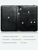 Black/Gold Minimalist Passport Case Holder Wallet