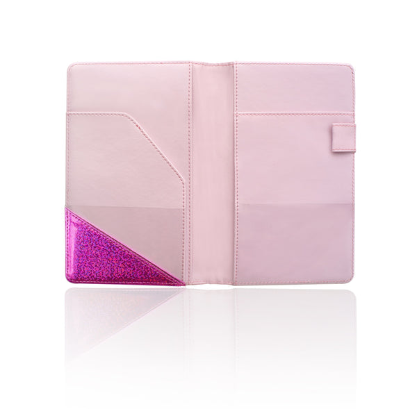 4.7x7.5" Holographic Glitter Purple Server Book Wallet