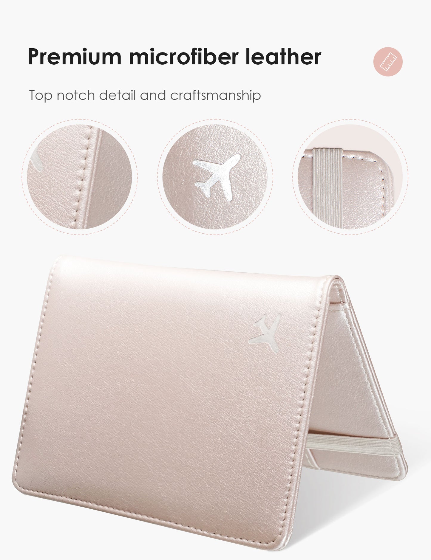 Champagne Pink Passport Holder Wallet