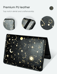 Black/Gold Minimalist Passport Case Holder Wallet