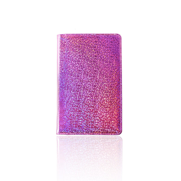 4.7x7.5" Holographic Glitter Purple Server Book Wallet