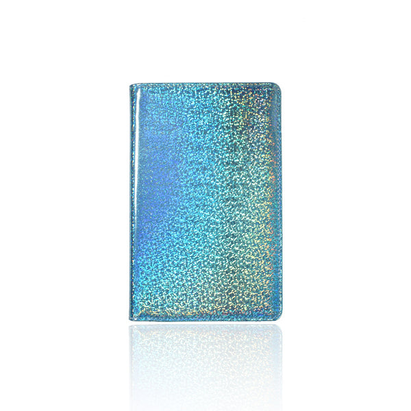 4.7x7.5" Holographic Glitter Blue Server Book Wallet