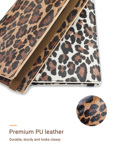 2-Pack Leopard Vegan Leather Checkbook Cover