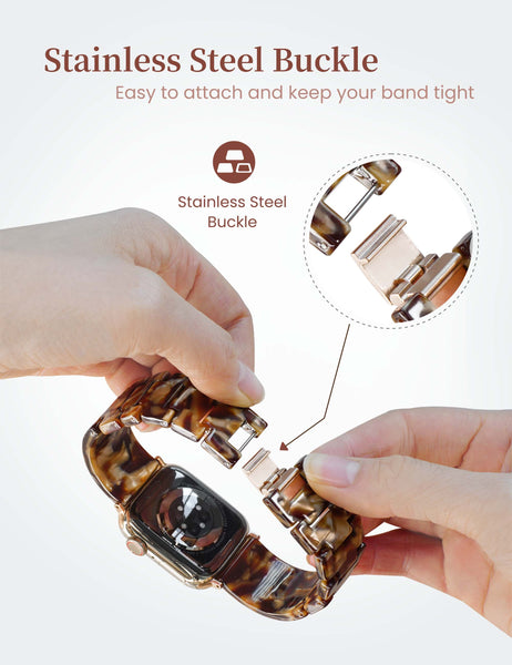 Caramel Resin Apple Watch Band (Buckle)
