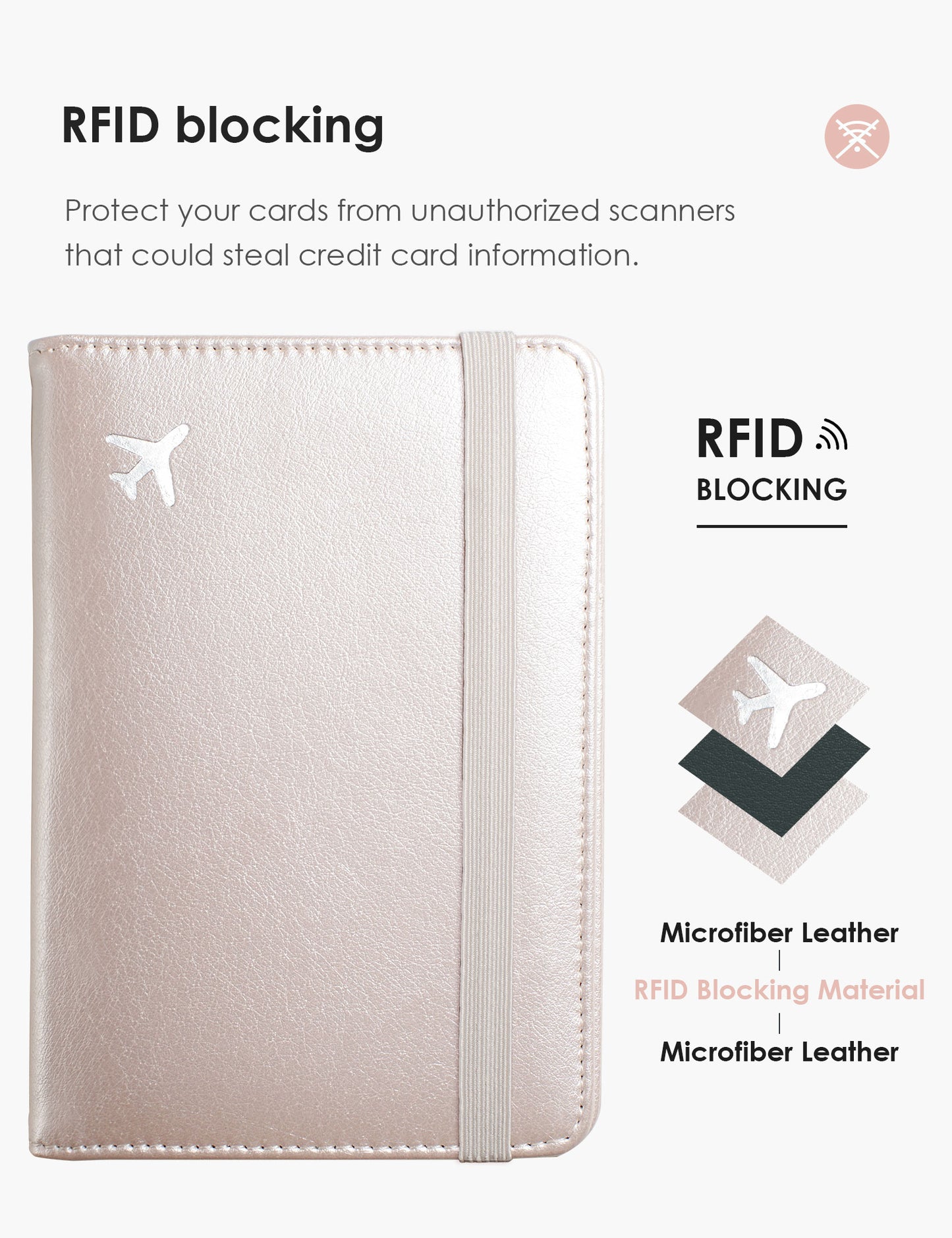 Champagne Pink Passport Holder Wallet