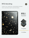 Black/Gold Minimalist Passport Case Holder Wallet