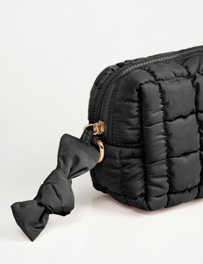 Black Quilted Makeup Bag