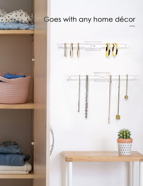 Acrylic Headband Holder Bracelet Holder (Clear Bar)