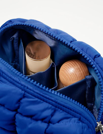 Royal Blue  Quilted Makeup Bag