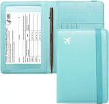 Pale Turquoise Passport Case Holder Wallet