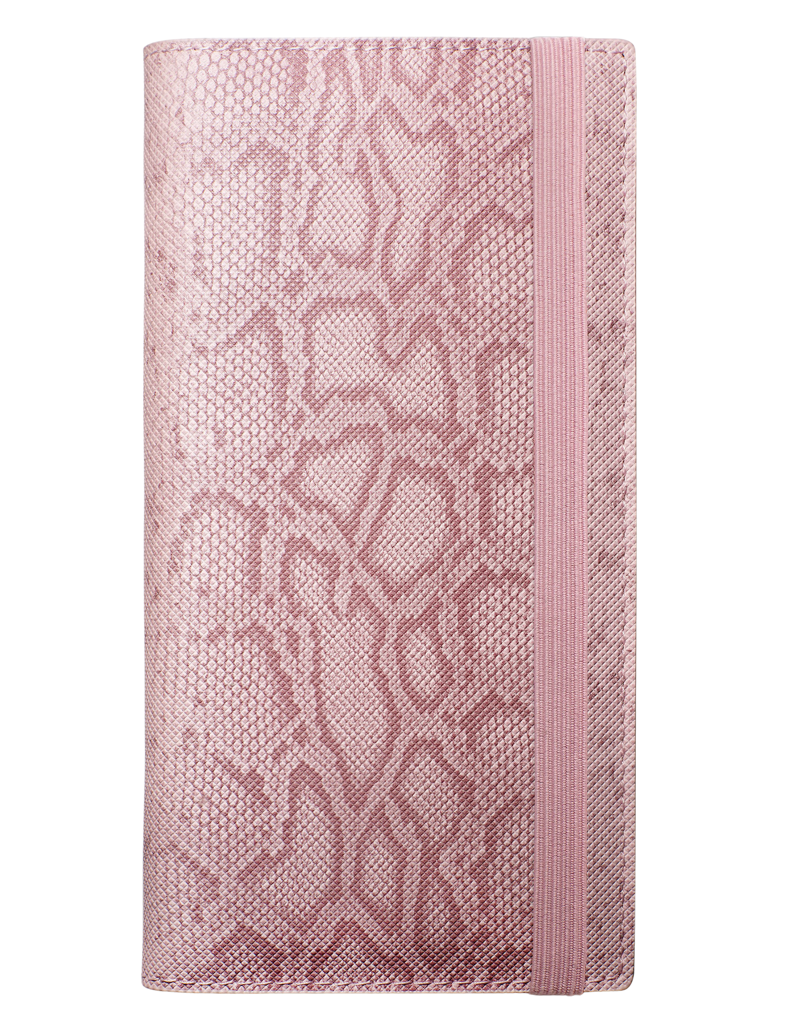 7"x3.5" Pink Vegan Leather Checkbook Cover